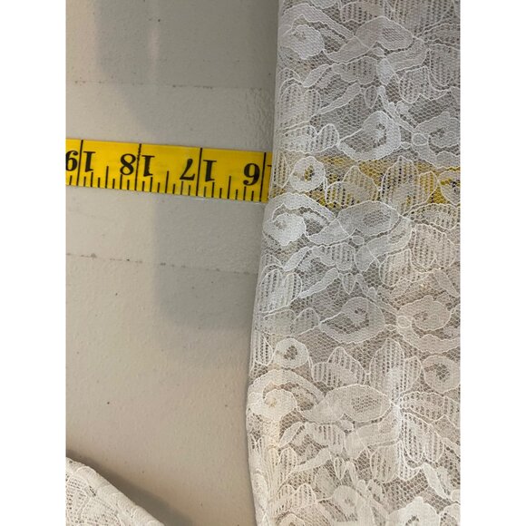 Vintage Alice Stuart Sheer Lace Blouse Ruffles & Long Sleeves Size 8 - Picture 9 of 11